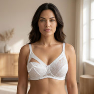 Mysanity - Reggiseno Allattamento Con Pizzo Rebrodè Coppa DD Bianco