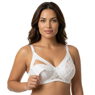 Mysanity - Reggiseno Allattamento Con Pizzo Rebrodè Coppa DD Bianco