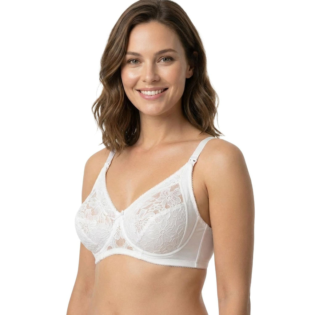 Mysanity - Reggiseno Allattamento Con Pizzo Rebrodè Coppa D Bianco