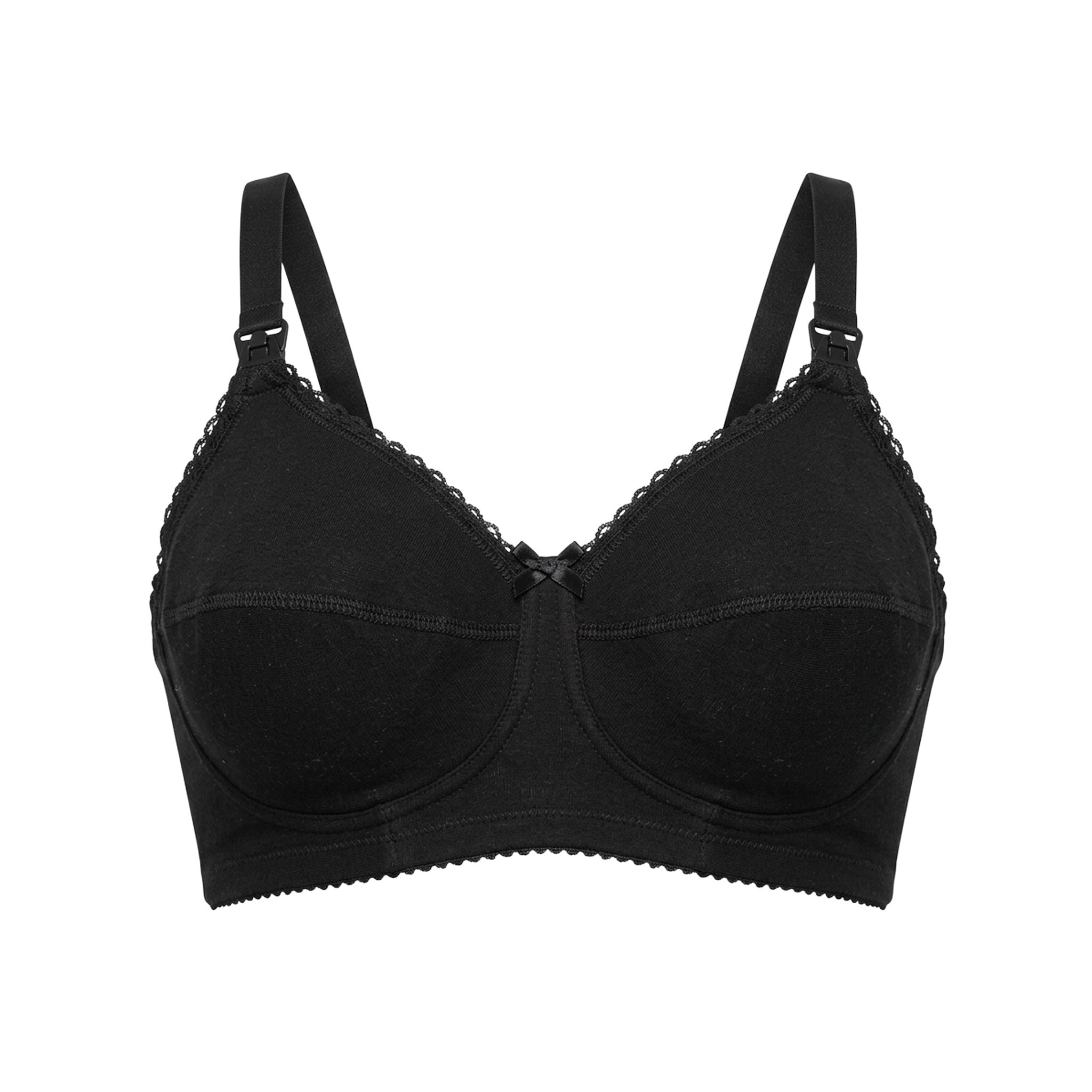 Mysanity - Reggiseno Allattamento Cotone Coppa C Nero