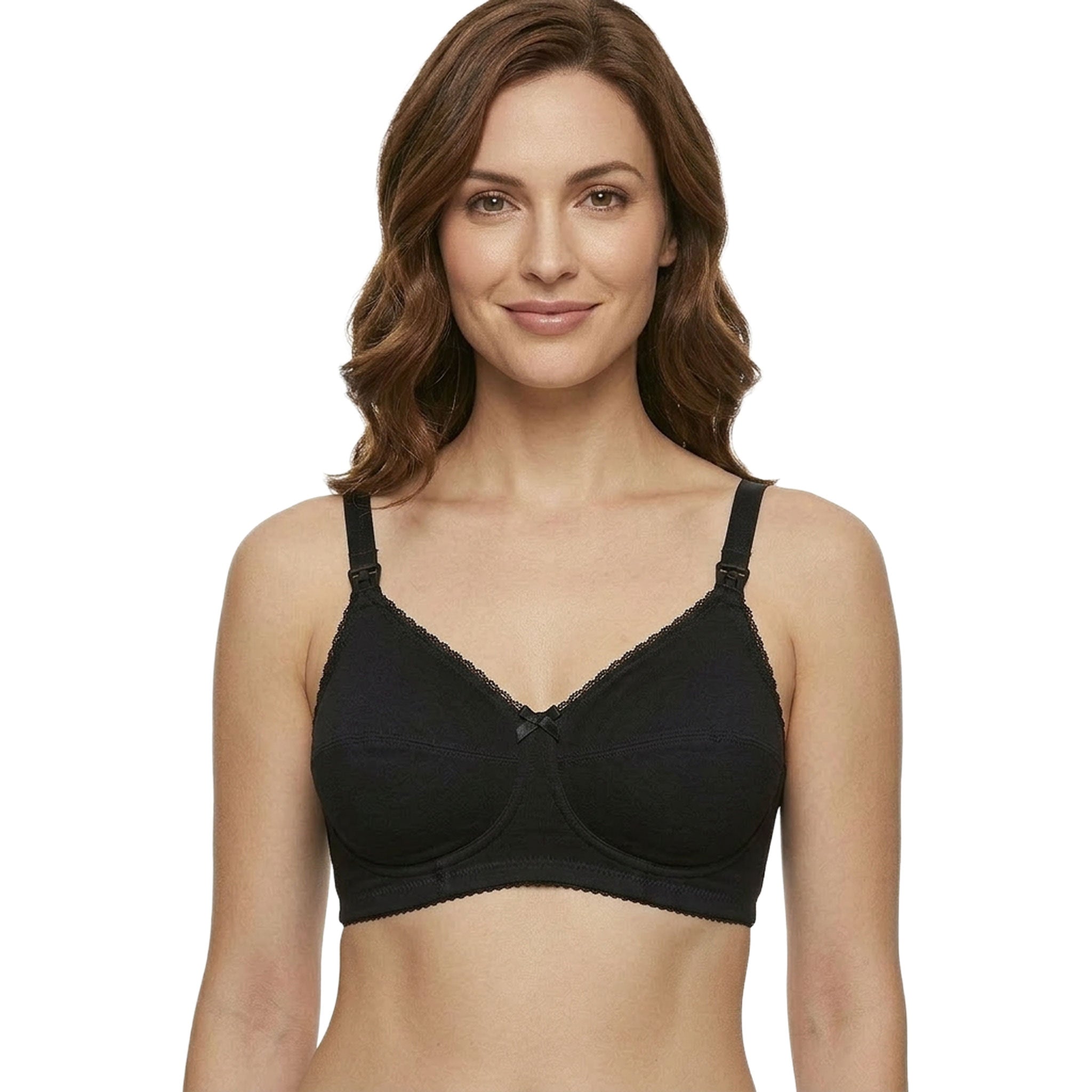 Mysanity - Reggiseno Allattamento Cotone Coppa C Nero