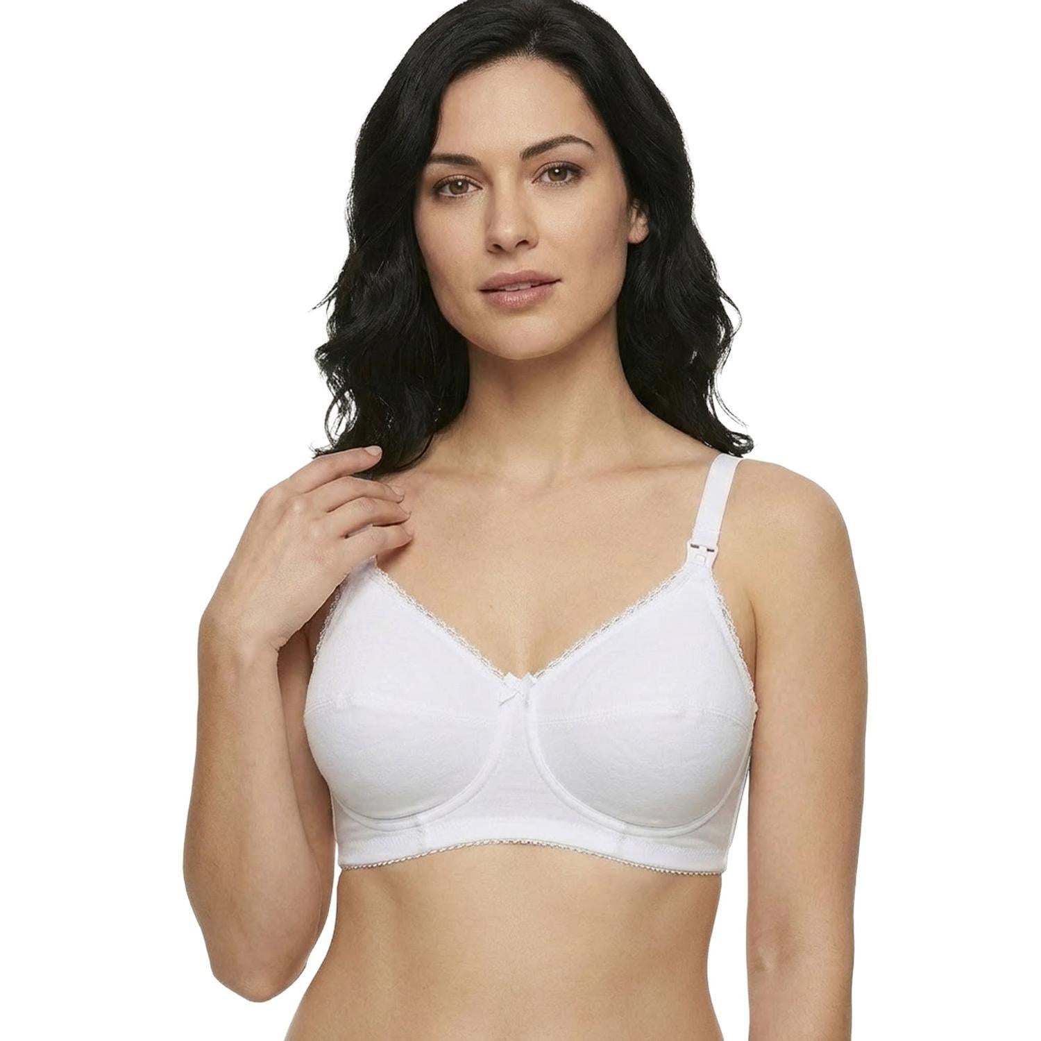 Mysanity - Reggiseno Allattamento Cotone Coppa D Bianco