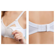 Mysanity - Reggiseno Allattamento Cotone Preformato Coppa D Bianco
