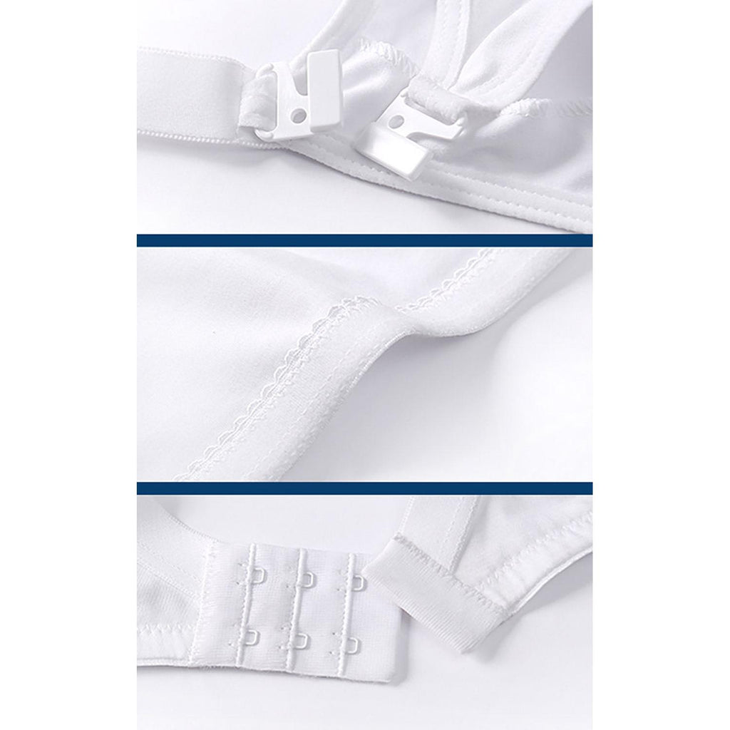 Mysanity - Reggiseno Allattamento Cotone Preformato Coppa D Bianco