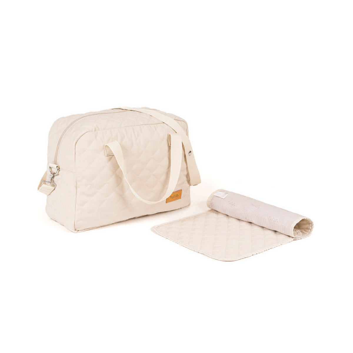 Nanan - Borsa mamma in tessuto beige