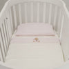 Nanan - Lenzuola per Lettino Ovale Set 3 pezzi Puccio Rosa