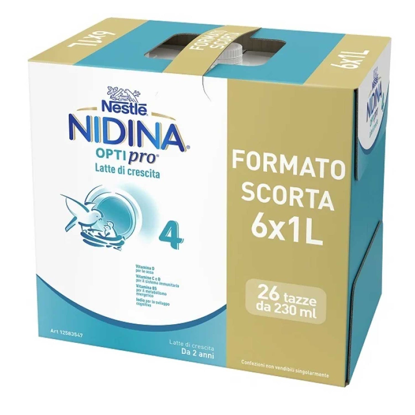 Nestle - Latte Nidina Crescita 4: Confezione 6x1000 ML