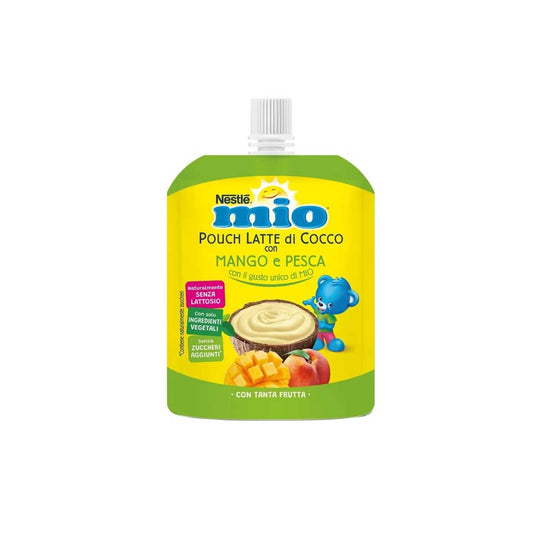 Nestlè - Mio Pouch Latte di Cocco Mango Pesca: Confezione 90 gr