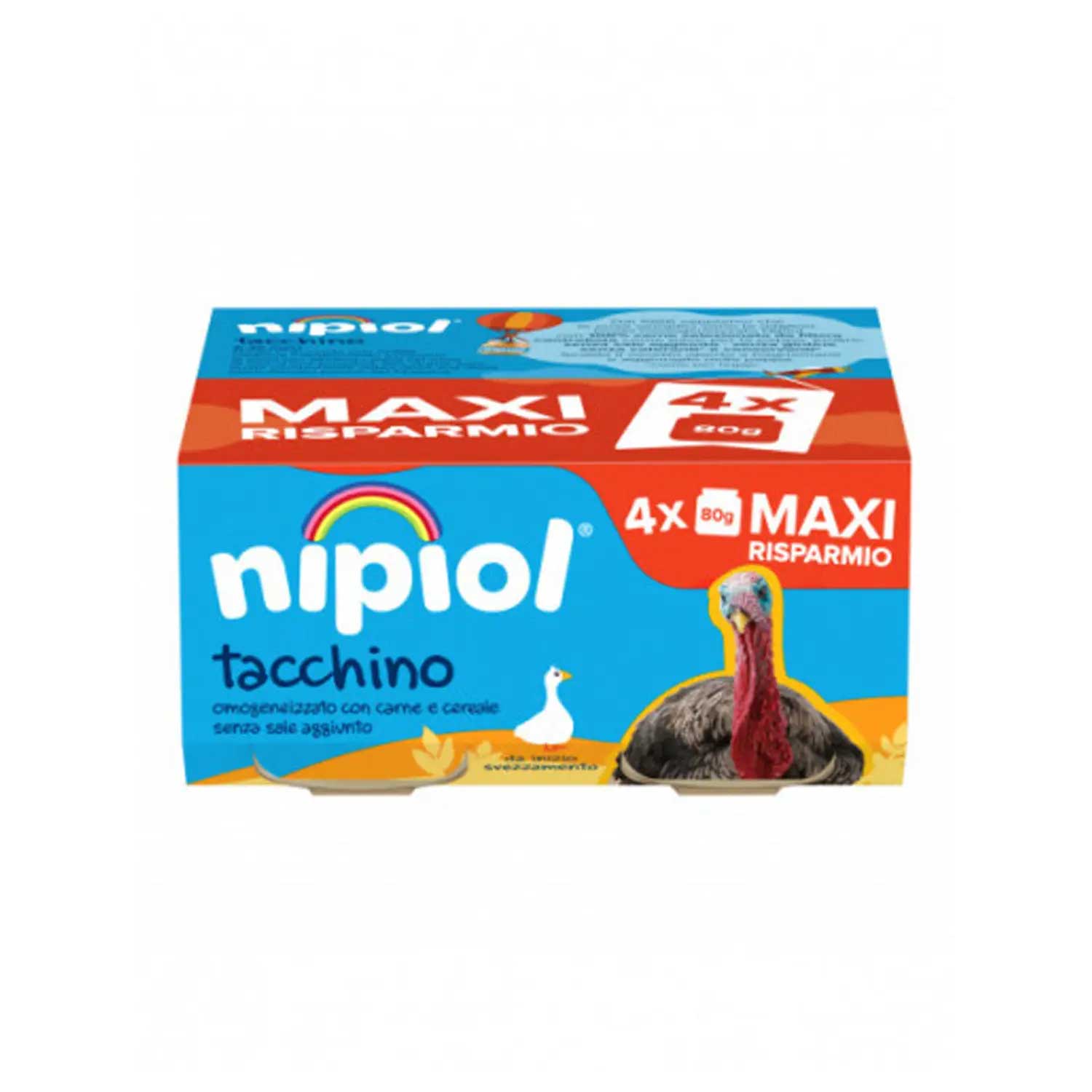 Nipiol - Omogeneizzato Carne Tacchino: Confezione 4x80 gr