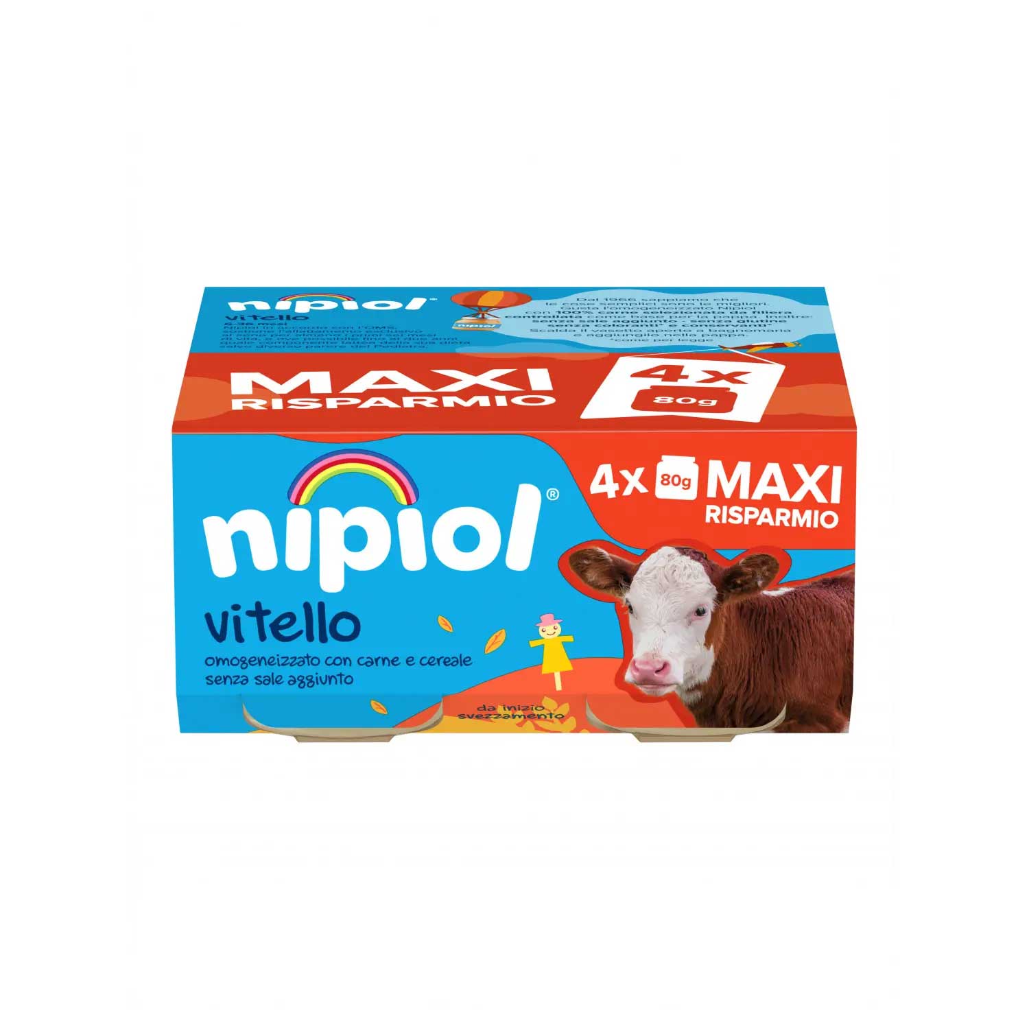 Nipiol - Omogeneizzato Carne Vitello: Confezione 4x80 gr