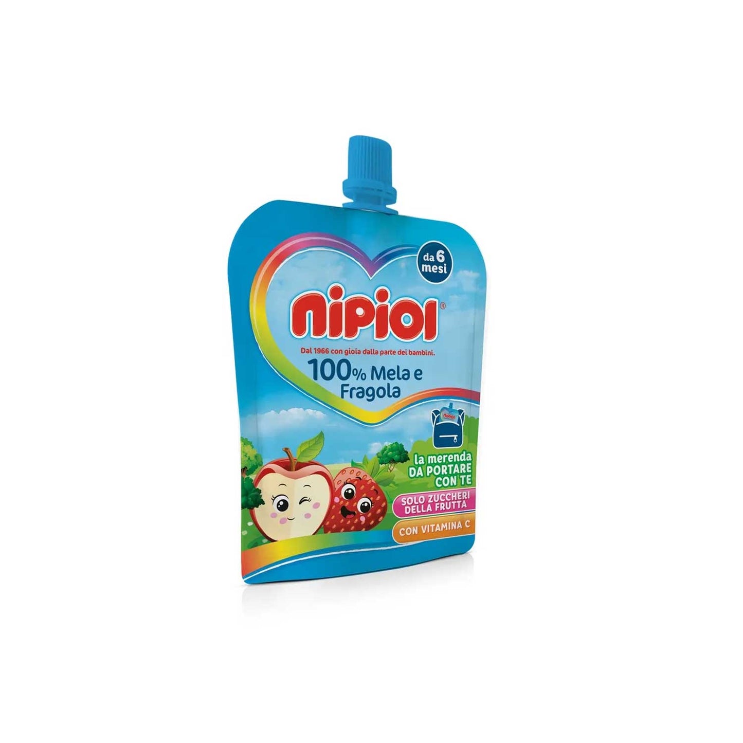 Nipiol - Pouches Mela Fragola: Confezione 85 gr
