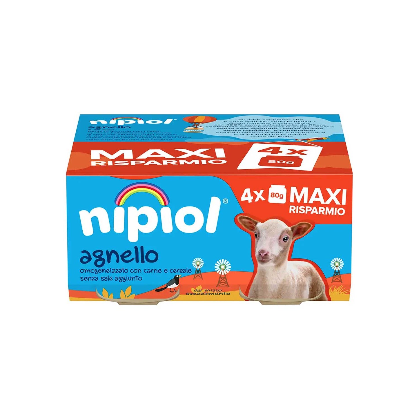 Nipiol - Omogeneizzato Agnello: Confezione 4x80 gr