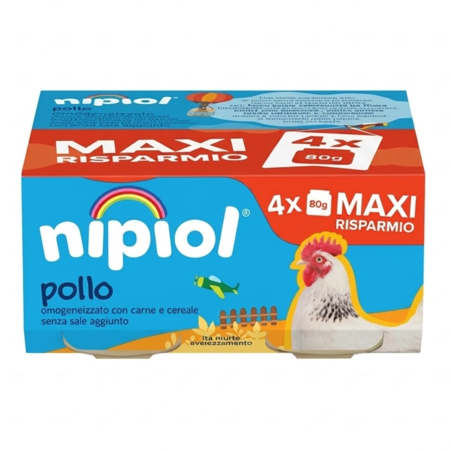 Nipiol - Omogeneizzato Carne Pollo: Confezione 4x80 gr