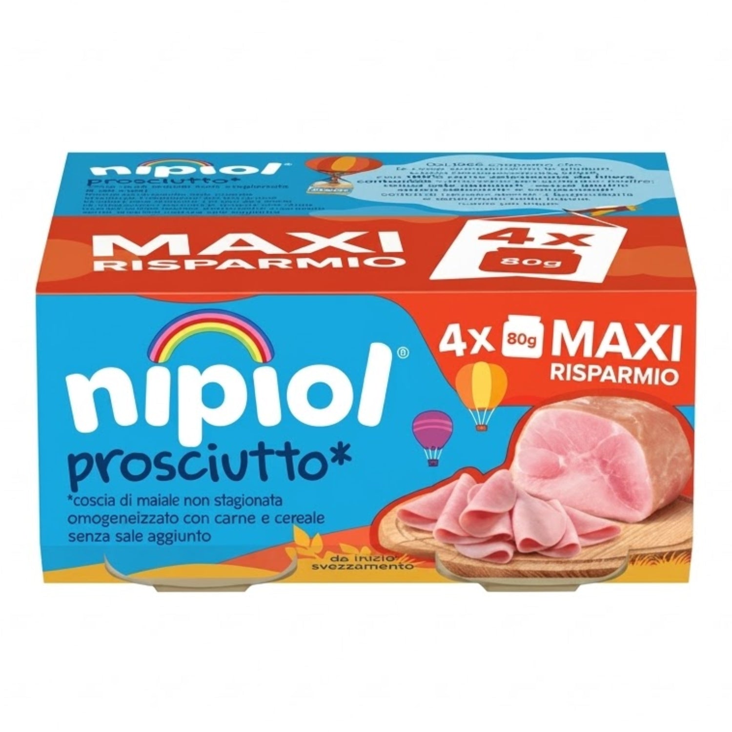 Nipiol - Omogeneizzato Carne Prosciutto: Confezione 4x80 gr