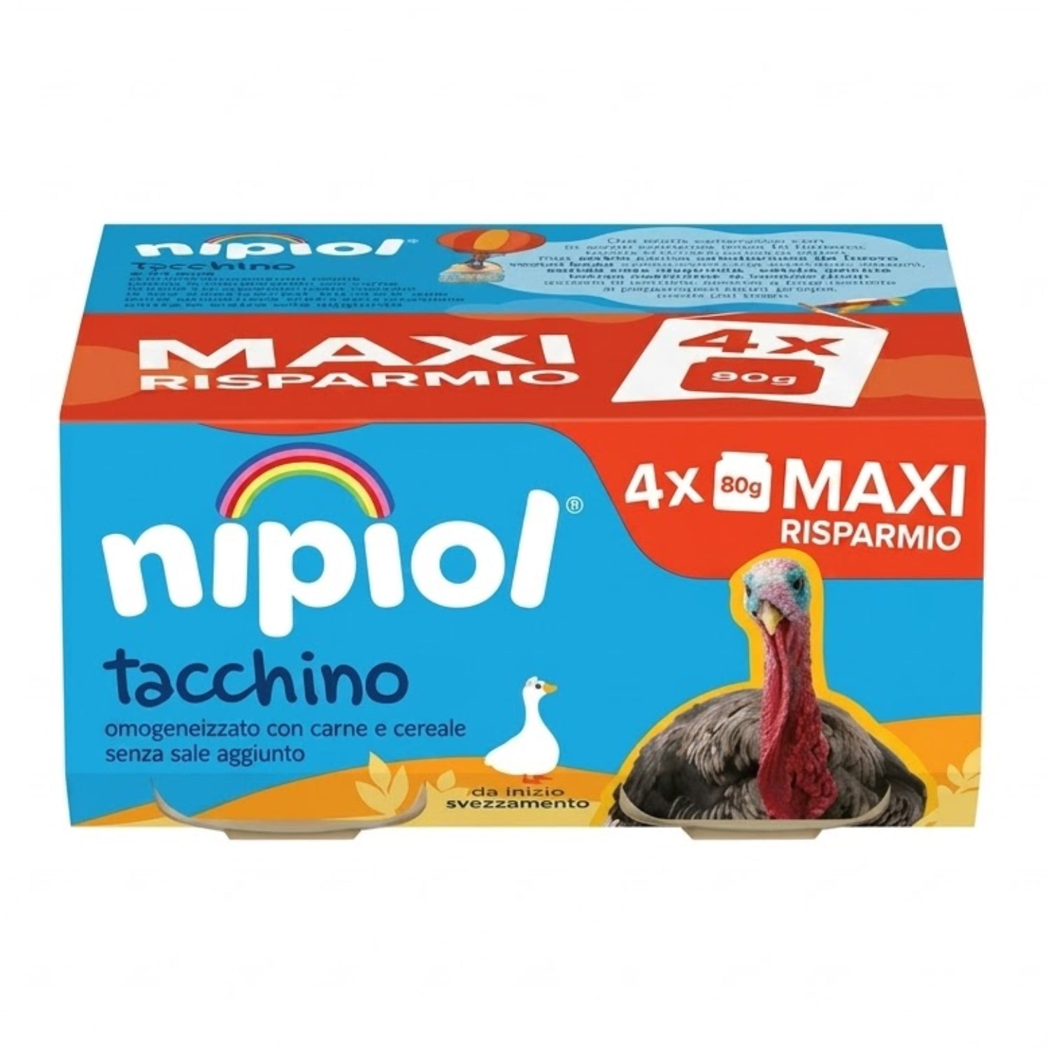Nipiol - Omogeneizzato Carne Tacchino: Confezione 4x80 gr