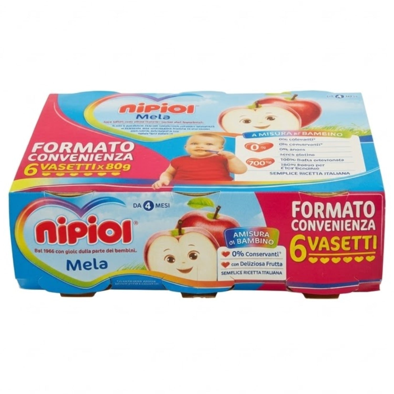 Nipiol - Omogeneizzato Frutta Mela: Confezione 6x80g