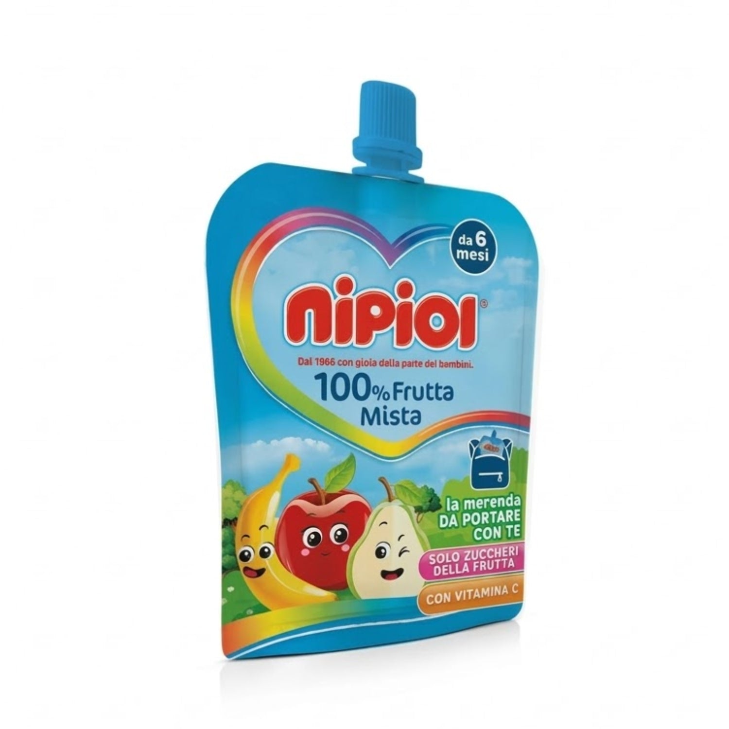 Nipiol - Pouches Frutta Mista: Confezione 85 gr