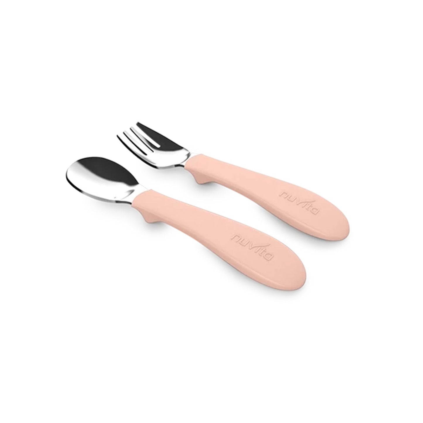 Nuvita - Set posate in acciaio con impugnatura in silicone KiddieKit