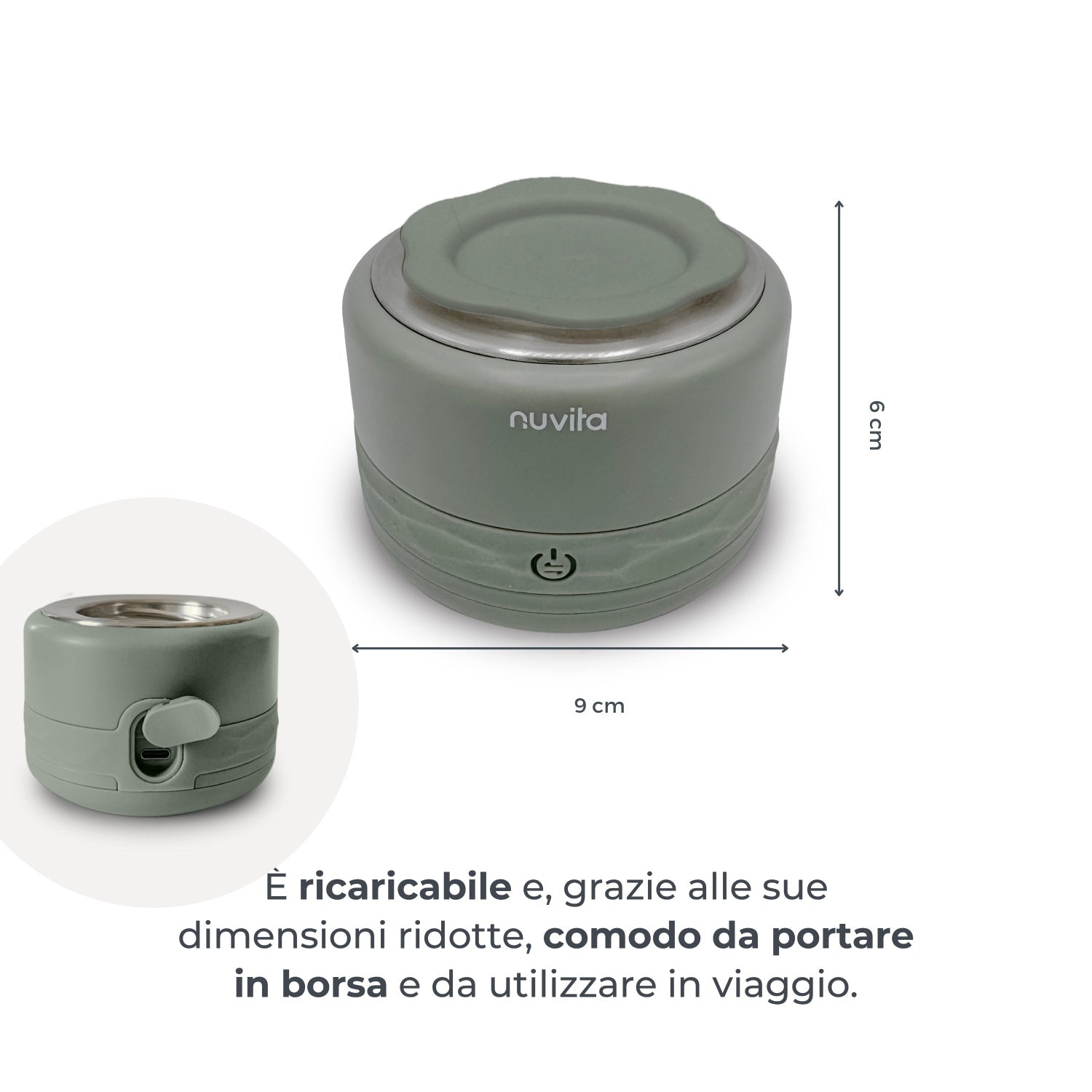 Nuvita - Warm 70 Scaldabiberon Portatile Universale