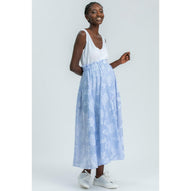 OLIVIA - Gonna Premaman Midi Stampata in Cotone