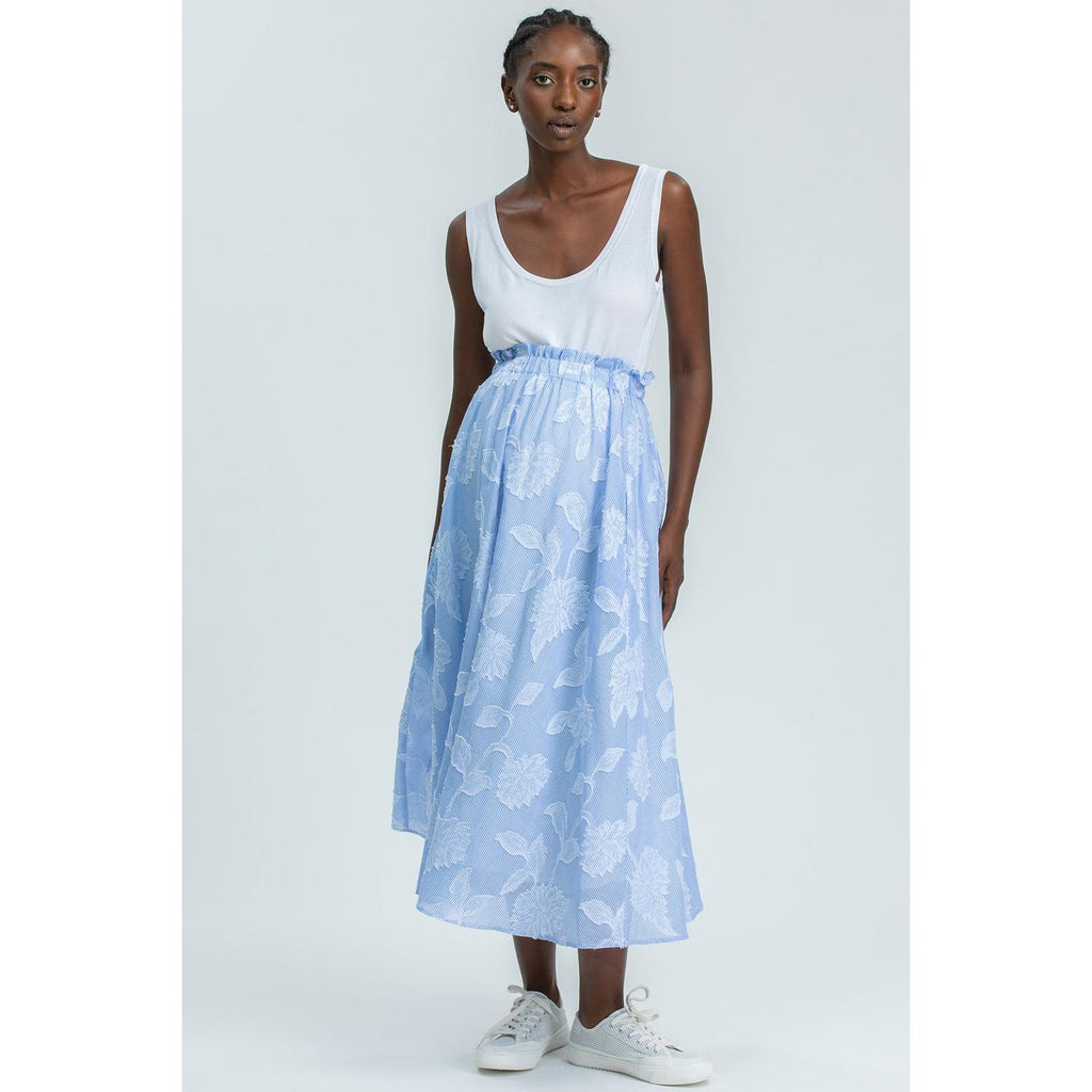 OLIVIA - Gonna Premaman Midi Stampata in Cotone