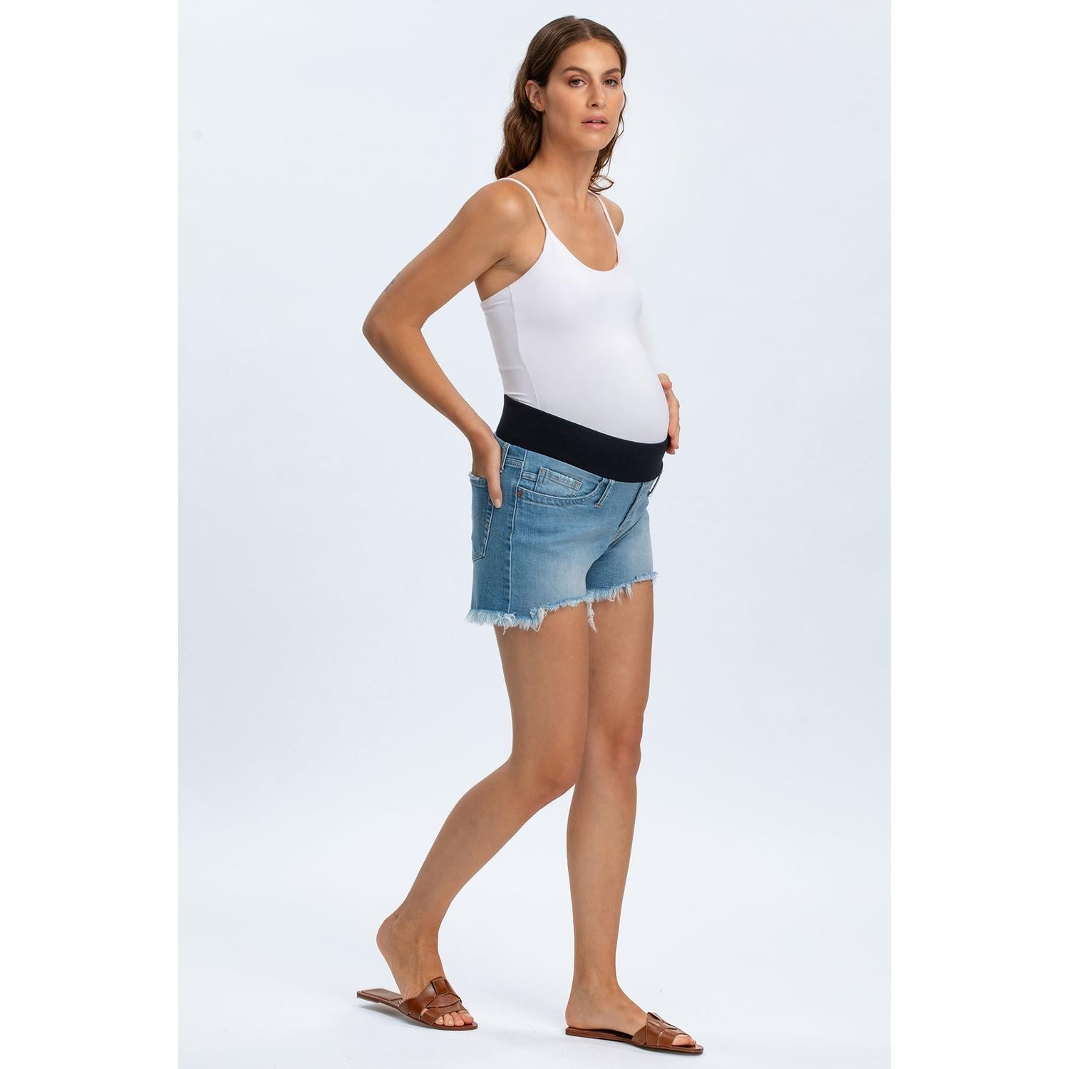ORIGINAL SHORTS W013 - Pantaloncini Premaman in Denim