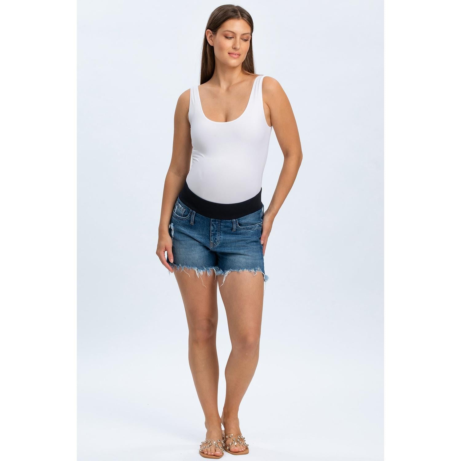 ORIGINAL SHORTS W652 - Pantaloncini Premaman in Denim
