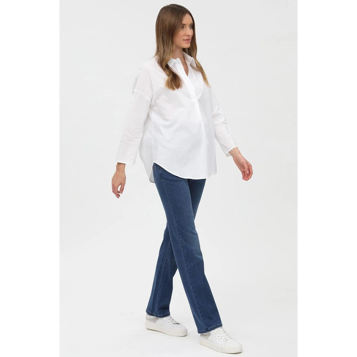 PERFECT STRAIGHT W010 - Jeans Premaman con Gamba Dritta