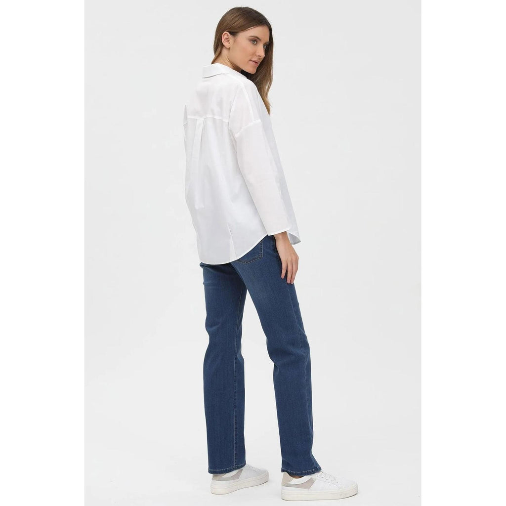 PERFECT STRAIGHT W010 - Jeans Premaman con Gamba Dritta