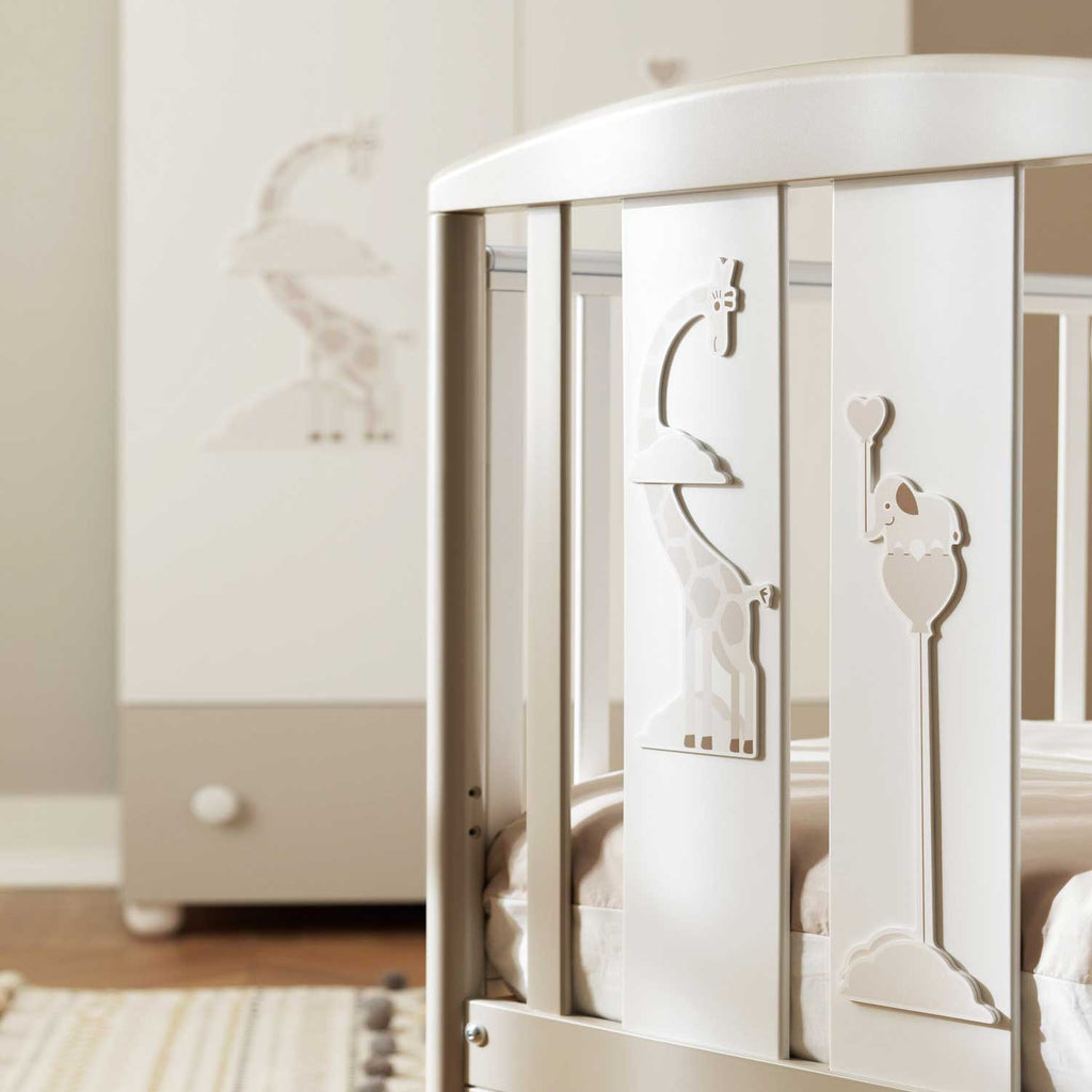 Pali - Savana Cot White/Dove Grey