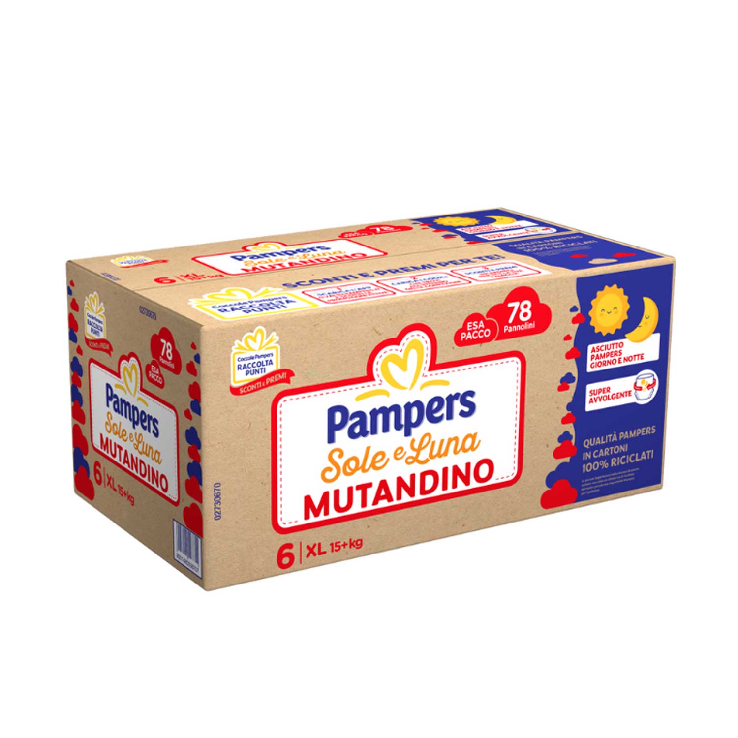 Pampers Sole e Luna Maxi luierbroekje, maat 4 (8-15 kg), 60 luiers Pampers Sole e Luna Maxi luierbroekje, maat 4 (8-15 kg), 60 luiers