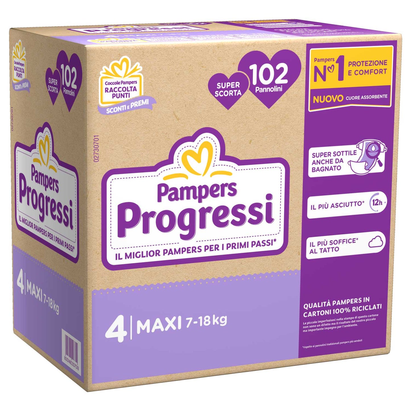 Pampers - Progressi Pentapack Maxi 102 PZ