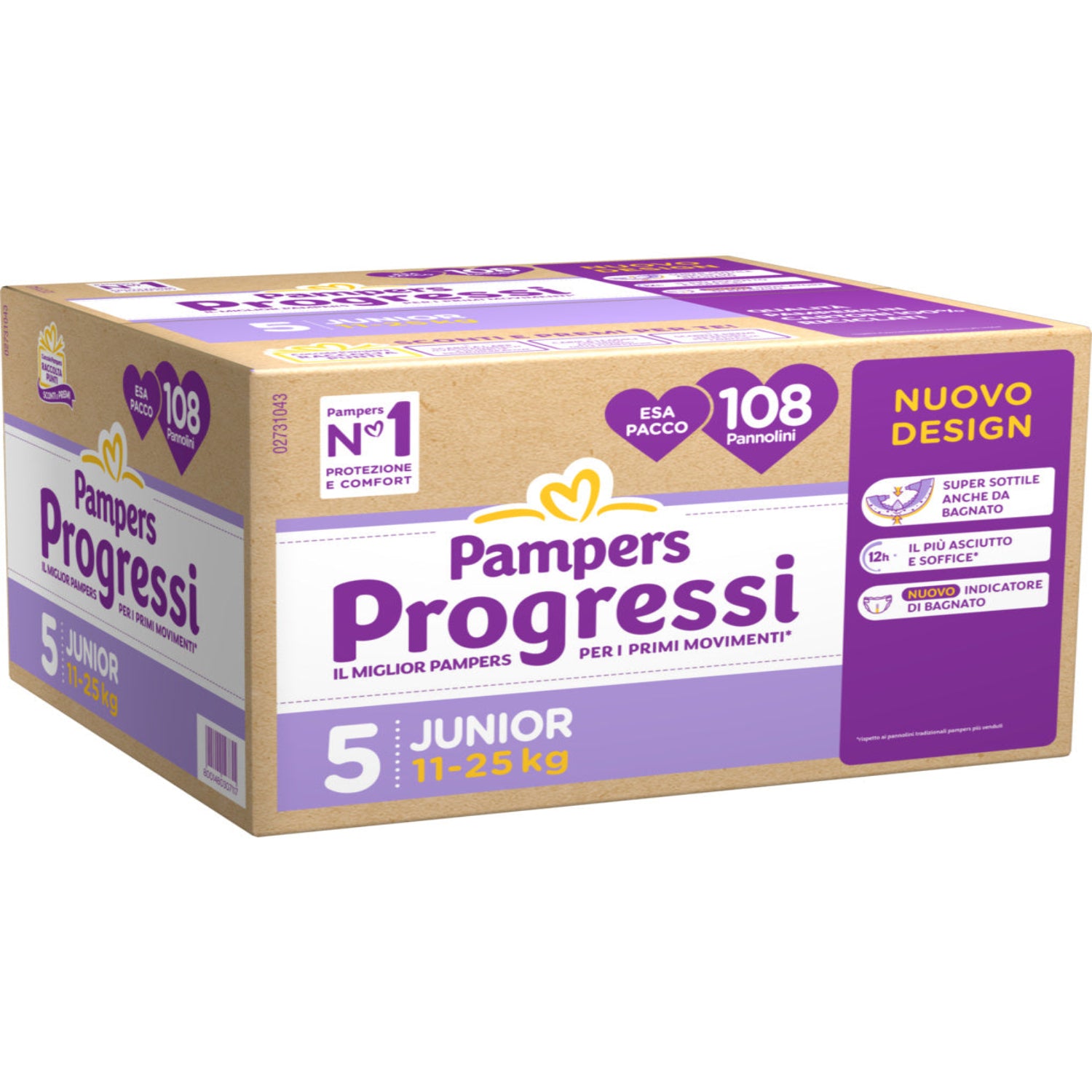Pampers - Pannolini Progressi ESA JUNIOR Taglia 5 x108