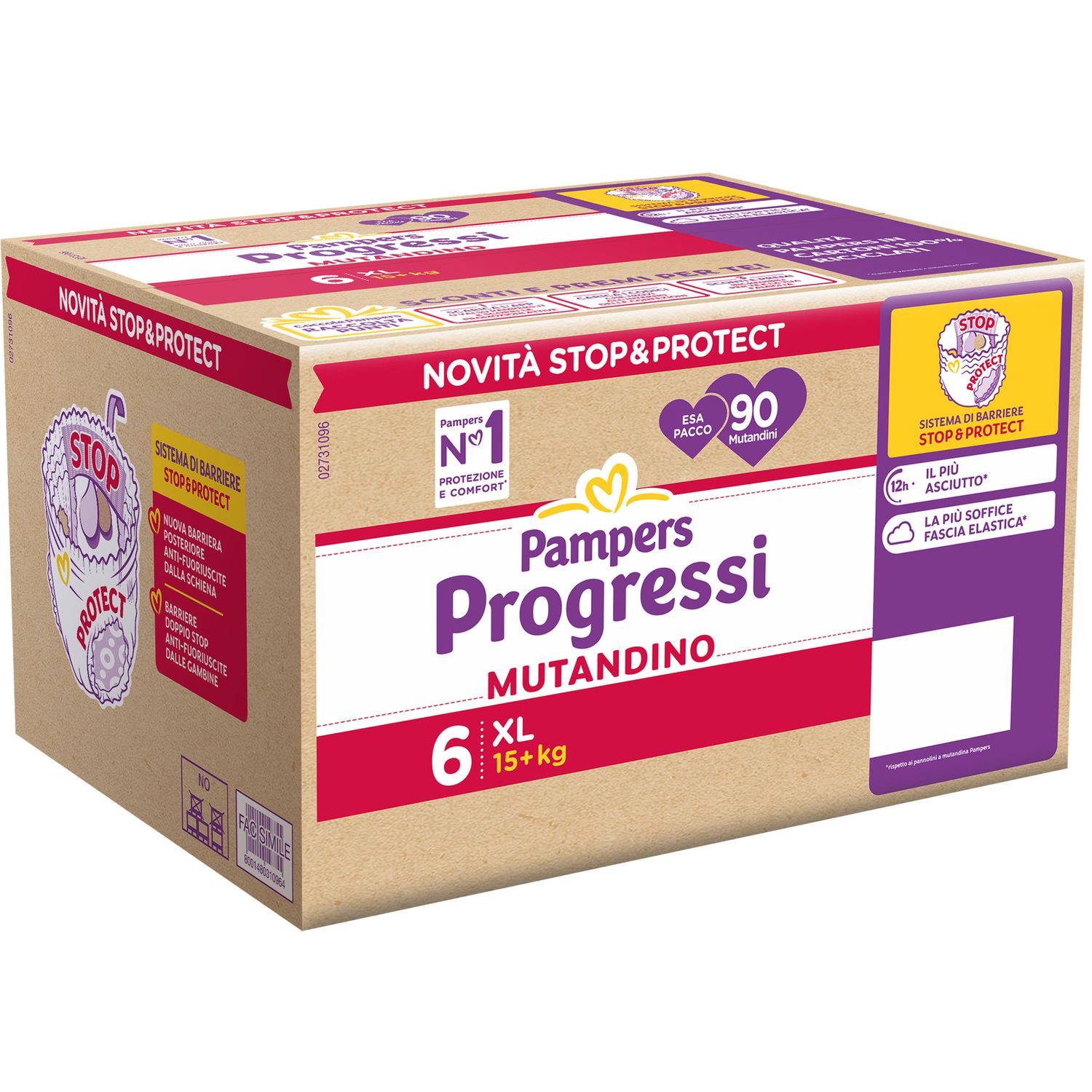 Pampers - progressi Progressi Mutandini ESA XL Taglia 6 x 90