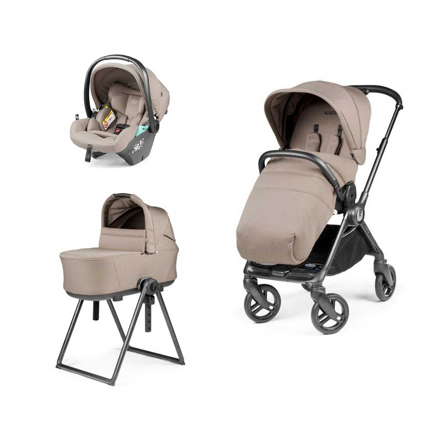 Peg Perego - Trio Switch + Culla Flex Con Seggiolino Auto Primo Viaggio Lounge Isize