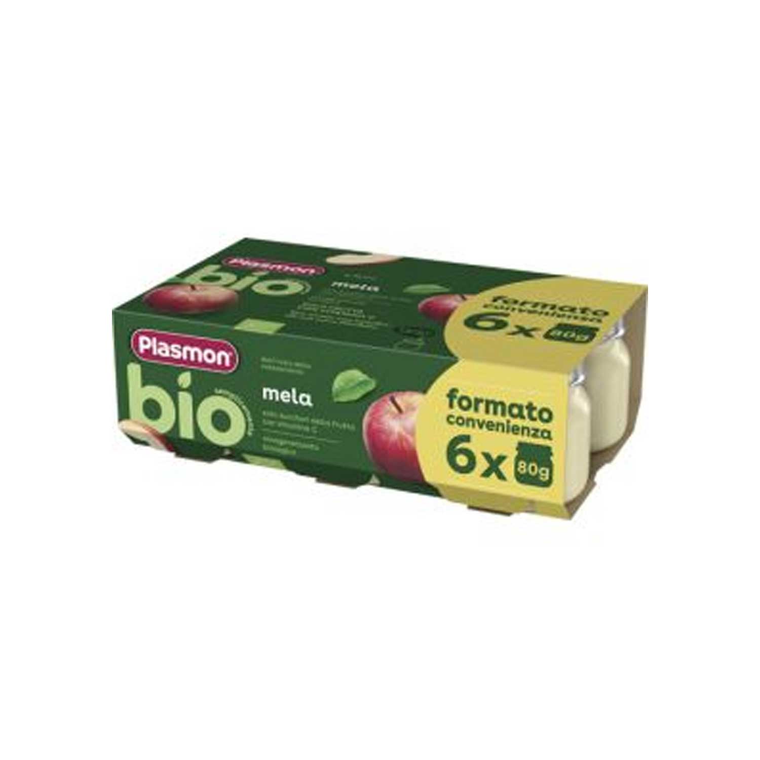 Plasmon - BIO Omogeneizzato Frutta Mela: Confezione 6x80 gr