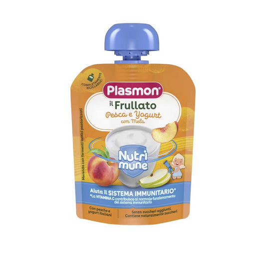 Plasmon - Frullati Nutrimune Yogurt Pesca: Confezione 85 gr