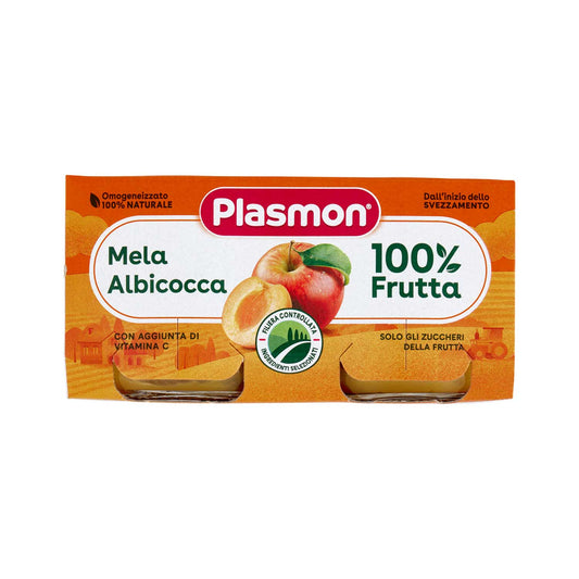 Plasmon - Omogeneizzato Frutta Mela Albicocca: Confezione 2x80 gr