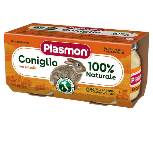 Plasmon - Omogeneizzato Carne Coniglio: Confezione 2x80 gr