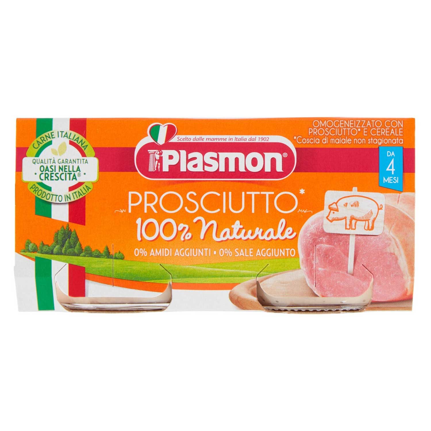 Plasmon - Omogeneizzato Carne Prosciutto: Confezione 2x80 gr
