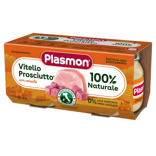 Plasmon - Omogeneizzato Carne Vitello Prosciutto: Confezione 2x80 gr