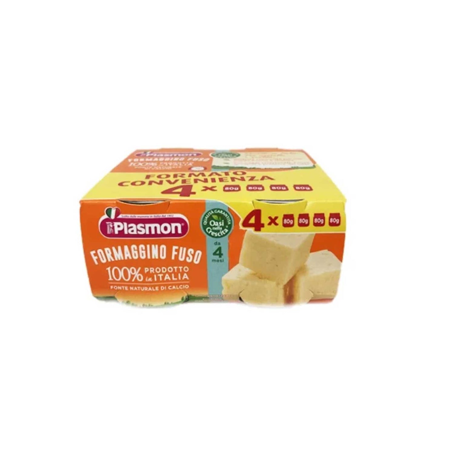 Plasmon - Omogeneizzato Formaggino Fuso: Confezione 4 x 80 gr