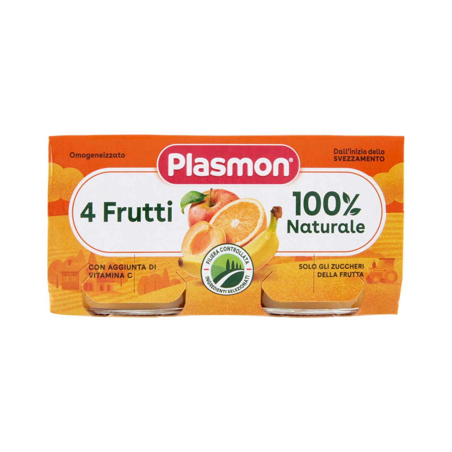Plasmon - Omogenizzato Frutta 4 Frutti: Confezione 2x80 gr