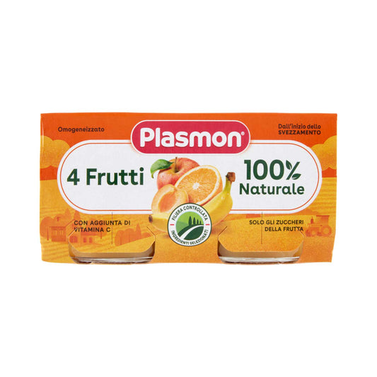 Plasmon - Omogenizzato Frutta 4 Frutti: Confezione 2x80 gr