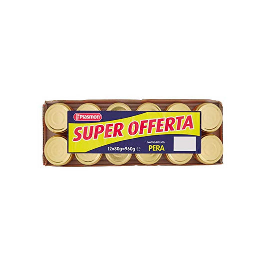 Plasmon - Omogenizzato Frutta Pera: Confezione 12x80 gr