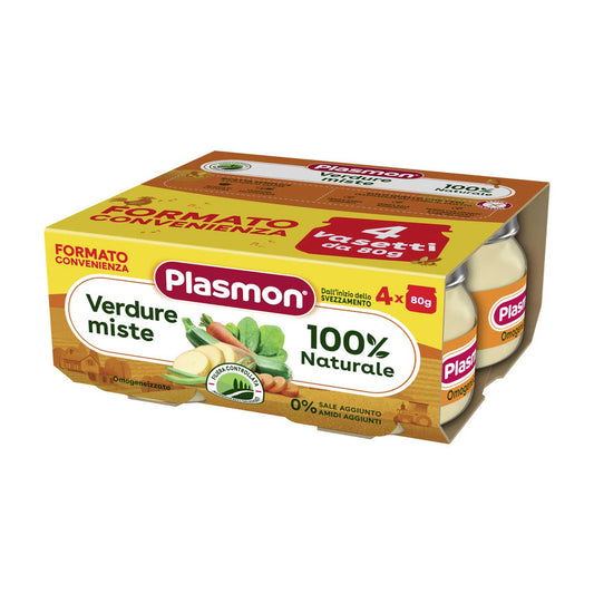 Plasmon Homogenized Mixed Vegetables 4 x 80 gr