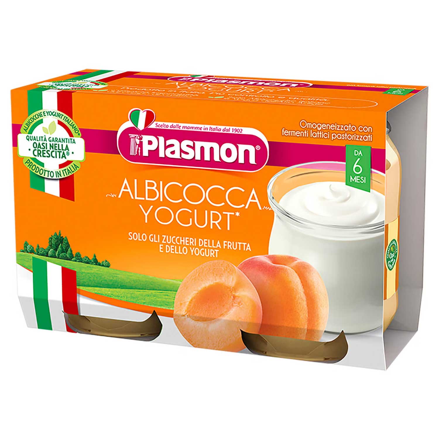 Plasmon - Omogeneizzato Yogurt Albicocca: Confezione 2x120gr