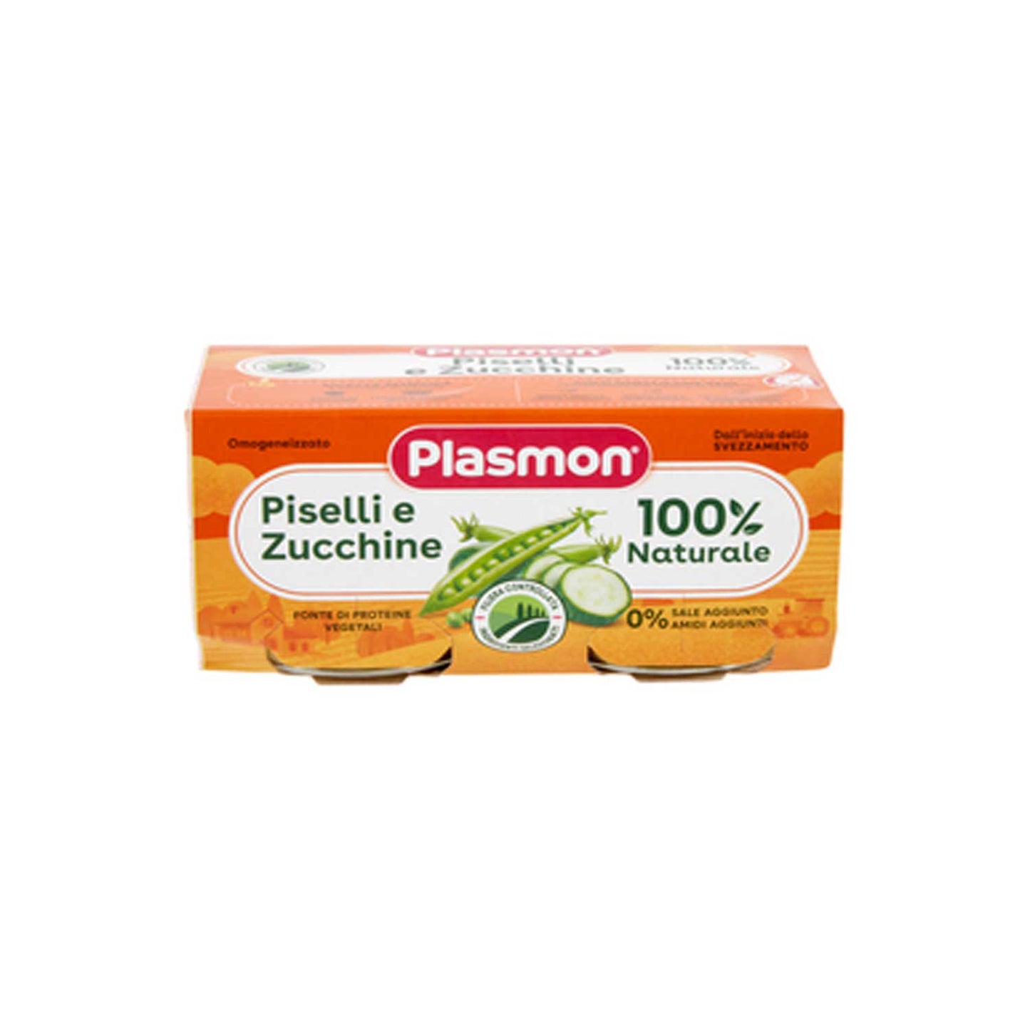 Plasmon - Omogeneizzato Piselli Zucchine: Confezione 2x80 gr