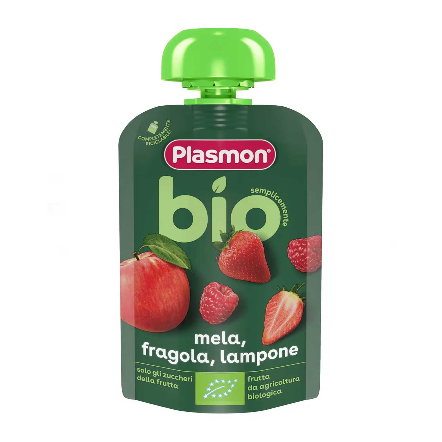 Plasmon - Pouch Mela Fragola Lampone: Confezione 100 gr