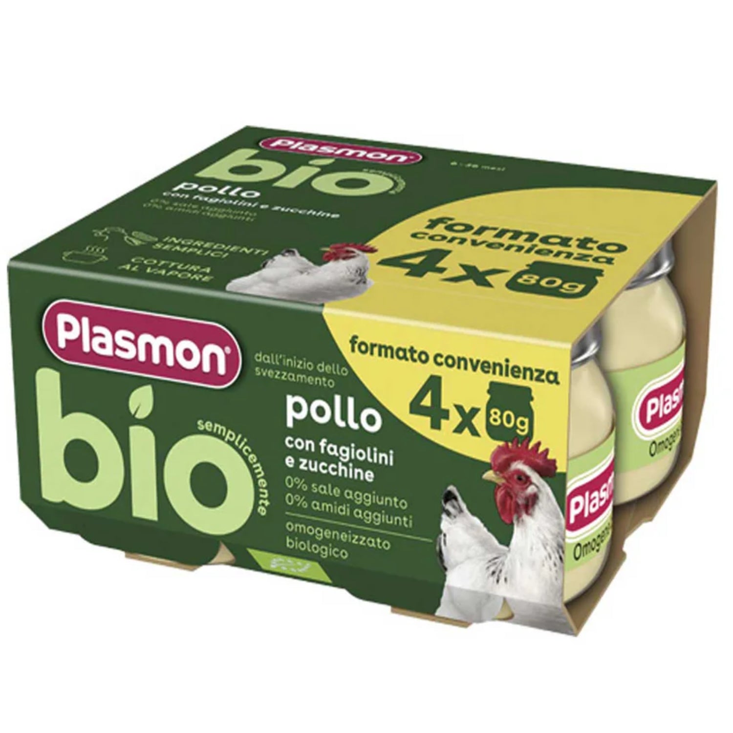 Plasmon - BIO Omogeneizzato Carne Pollo: Confezione 4x80 gr